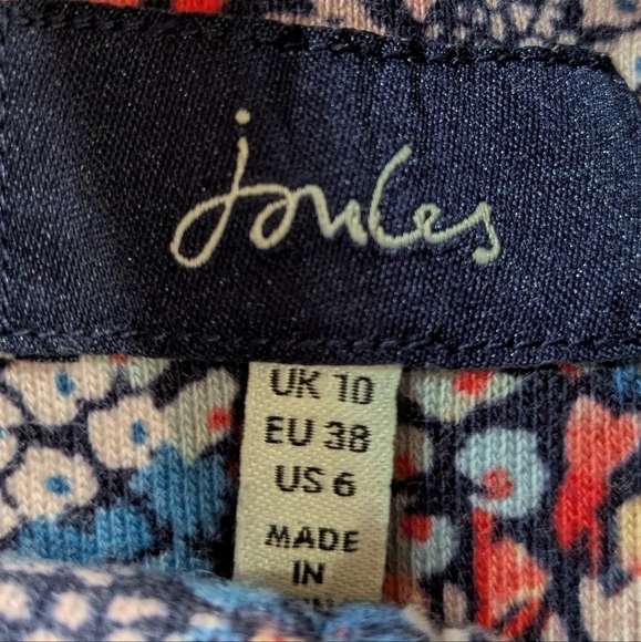 Joules Fairdale pink blue ditsy floral 1/3 zip pullover sweatshirt 6 - Picture 8 of 10